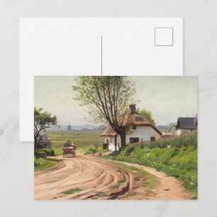 Monsted - Eine Szene an einem Sommertag der Kunst Postkarte