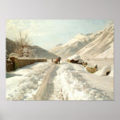 Monsted - Winter in Ponte-Campovasto, Schweiz Poster (Vorne)