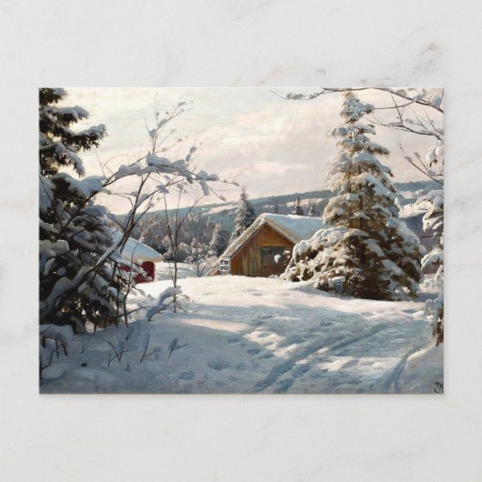 Monsted - Winter Landscape in Solbelyst Postkarte (Vorderseite)