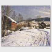 Monsted - Winterlandschaft in Lillehammer Geschenkpapier (Flach)