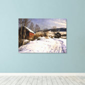 Monsted - Winterlandschaft in Lillehammer Leinwanddruck (Insitu (Holzboden))
