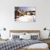 Monsted - Winterlandschaft in Lillehammer Leinwanddruck (Insitu (Schlafzimmer))
