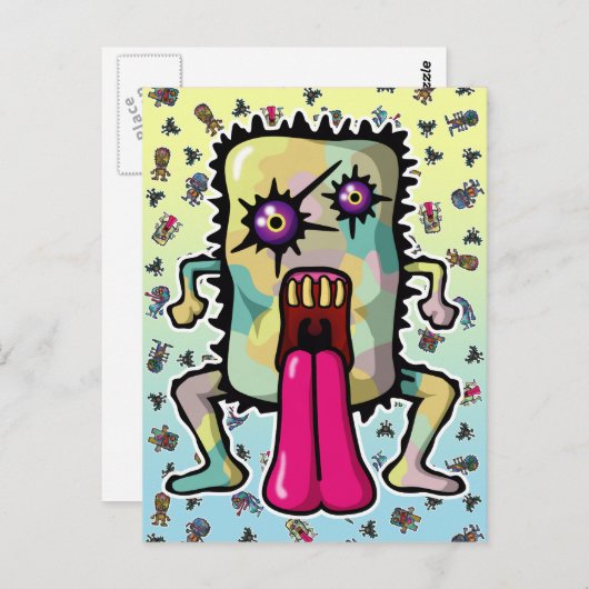 Monster6 Postkarte (Vorne/Hinten)