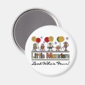 Monster 4. Geburtstag Tshirts und Geschenke Magnet (Vorderseite/Rückseite)