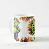Monster 4 Haare Kaffeetasse (Vorderseite Links)