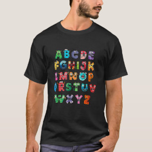 Monster ABC Niedlich Alphabet Halloween Lehrer Cos T-Shirt