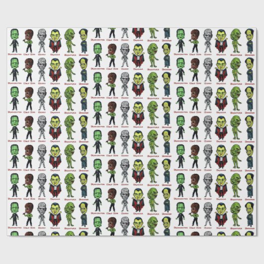 MONSTER-ABSCHNITT GESCHENKPAPIER (Flach)