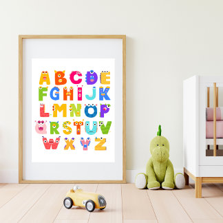 Monster Alphabet ABC  Poster