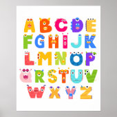Monster Alphabet ABC Poster (Vorne)