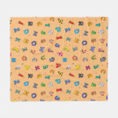 Monster Alphabet Muster Fleecedecke (Vorderseite (Horizontal))