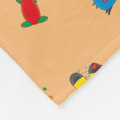 Monster Alphabet Muster Fleecedecke (Ecke)