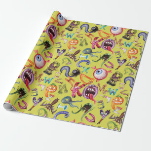 Monster-Alphabet-Muster Geschenkpapier