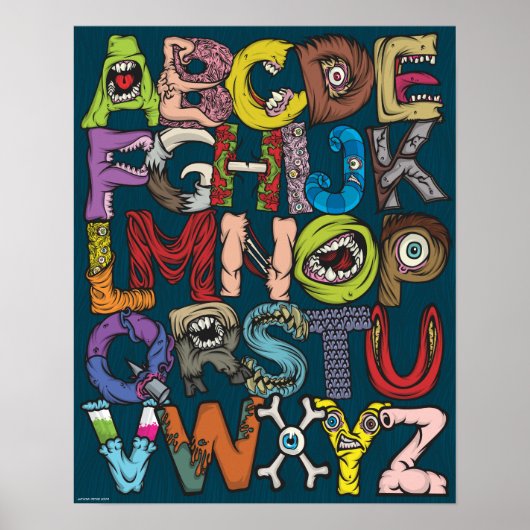 Monster Alphabet Poster (Vorne)