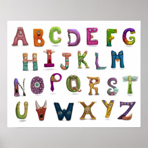 Monster Alphabet Poster