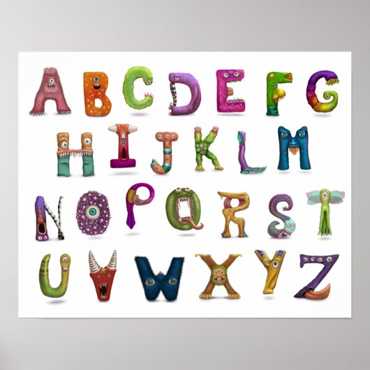 Monster Alphabet Poster (Vorne)