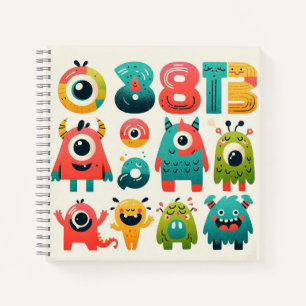 Monster Alphabet - Spielerische Kreaturencharakter Notizblock