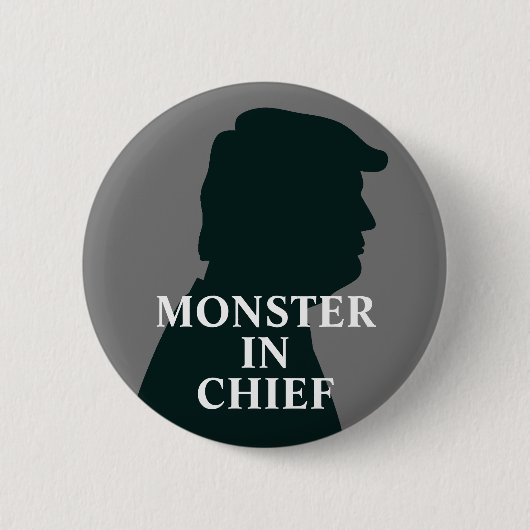 Monster als Chefanatiker gegen Trump Button (Vorderseite)