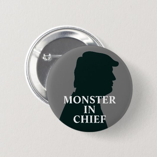 Monster als Chefanatiker gegen Trump Button (Vorne & Hinten)