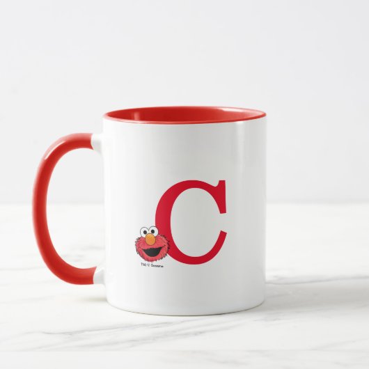 Monster am Ende dieser Geschichte | Elmo Monogram  Tasse (Links)