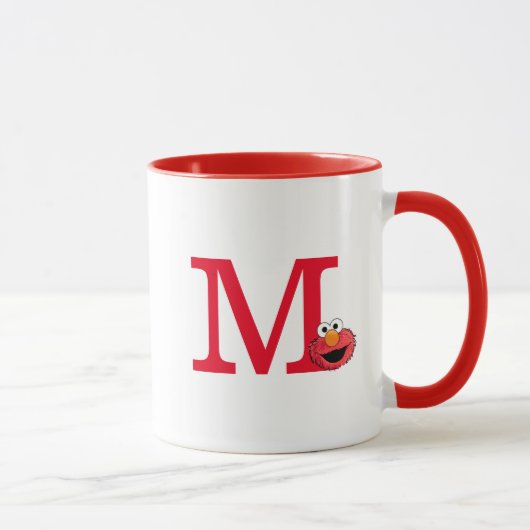Monster am Ende dieser Geschichte | Elmo Monogram Tasse (Rechts)