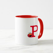 Monster am Ende dieser Geschichte | Elmo Monogram Tasse (VorderseiteRechts)