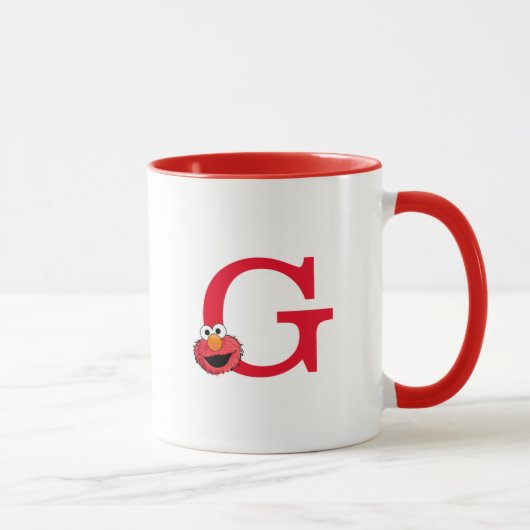 Monster am Ende dieser Geschichte | Elmo Monogram Tasse (Rechts)