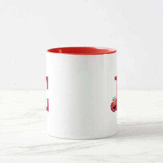 Monster am Ende dieser Geschichte | Elmo Monogram  Tasse (Zentrum)