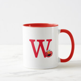 Monster am Ende dieser Geschichte Elmo Monogram Tasse