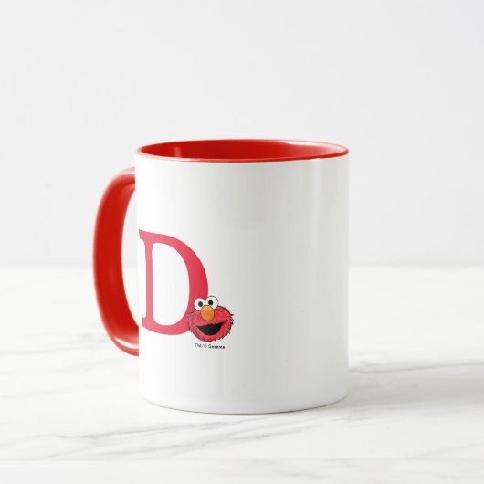 Monster am Ende dieser Geschichte | Elmo Monogram Tasse (Vorderseite Links)