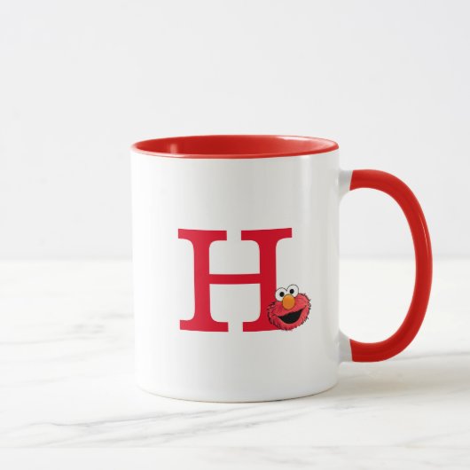 Monster am Ende dieser Geschichte | Elmo Monogram  Tasse (Rechts)