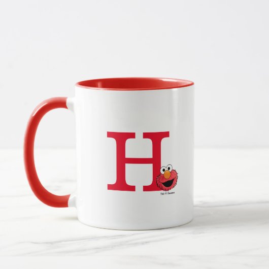 Monster am Ende dieser Geschichte | Elmo Monogram  Tasse (Links)
