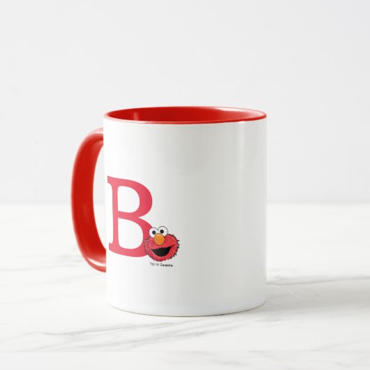 Monster am Ende dieser Geschichte | Elmo Monogram  Tasse (Vorderseite Links)