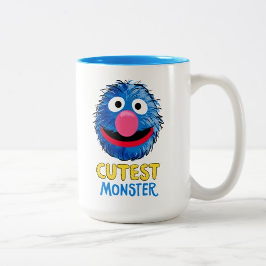 Monster am Ende dieser Geschichte | Grover Zweifarbige Tasse (Rechts)
