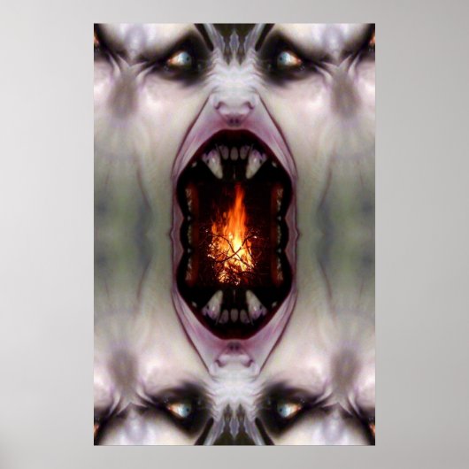 Monster an der Feuerstelle Poster (Vorne)