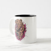 Monster Angry Bear Zweifarbige Tasse (Vorderseite Links)