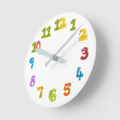 Monster Animal Child's Room Colorful Runde Wanduhr (Winkel)