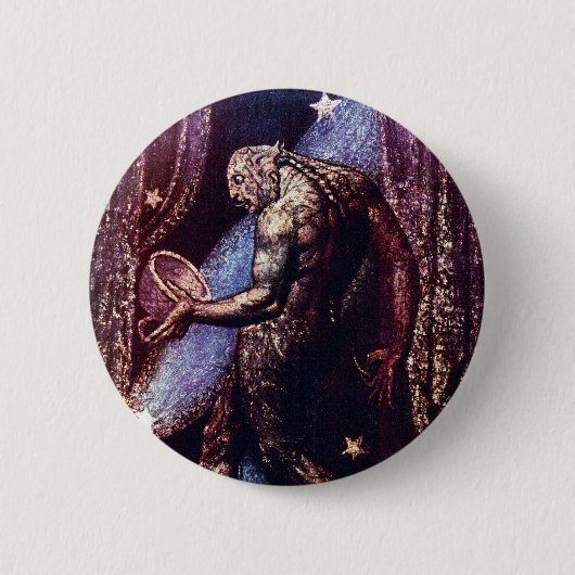 Monster Art: Geist einer Flea von William Blake Button (Vorderseite)