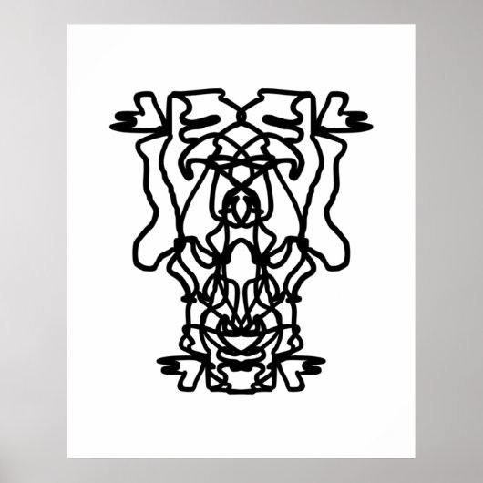 monster art line poster (Vorne)