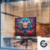 Monster Art Window Clying Fensteraufkleber (Café-Fenster)