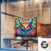 Monster Art Window Clying Fensteraufkleber (Café-Fenster)