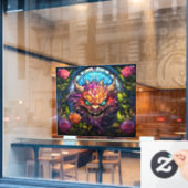 Monster Art Window Clying Fensteraufkleber (Café-Fenster)