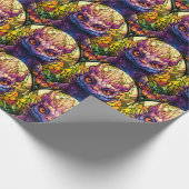 Monster Art Wrapping Paper Geschenkpapier (Ecke)