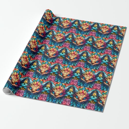Monster Art Wrapping Paper Geschenkpapier (Ungerollt)