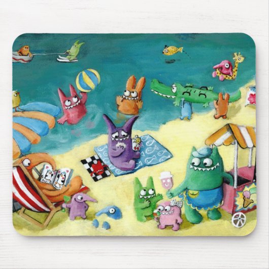 Monster auf dem Strand Mousepad (Vorne)