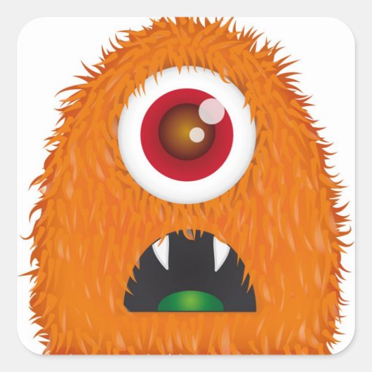 Monster-Aufkleber Quadratischer Aufkleber (Vorderseite)
