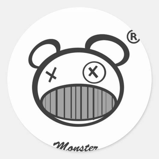 Monster-Aufkleber Runder Aufkleber (Vorderseite)