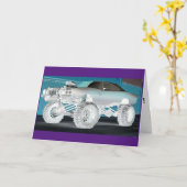 MONSTER AUTO-GEBURTSTAGSKARTEN KARTE (Gelbe Blume)