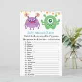 Monster Baby Animals Name Game (Stehend Vorderseite)