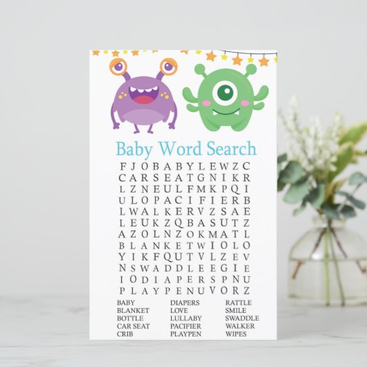 Monster Baby Shooter Word Search Game (Stehend Vorderseite)