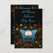Monster Babydusche Einladungskarten (Vorne/Hinten)